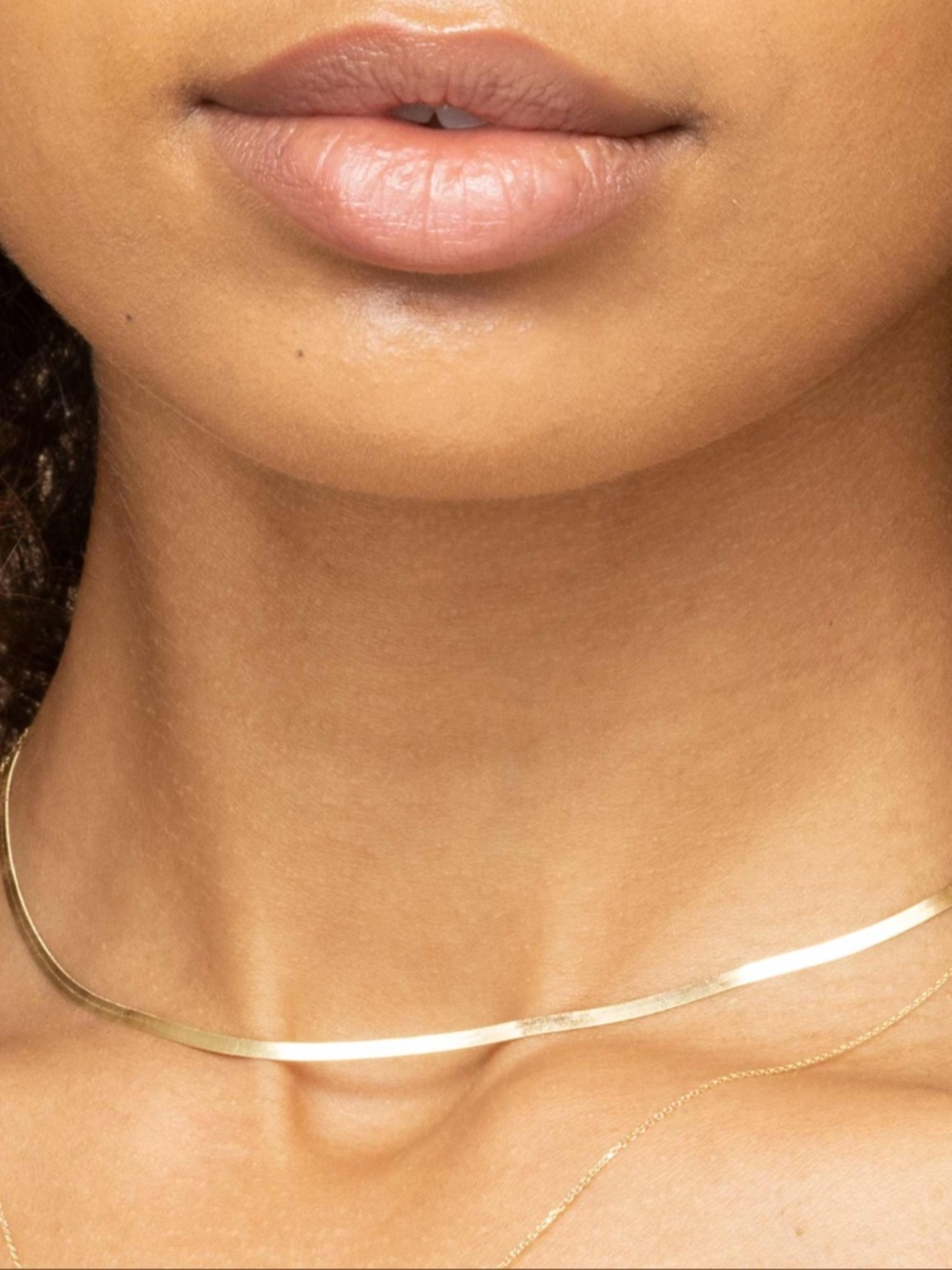 NEW Oradina The Park Avenue Herringbone Choker -  14K solid gold 14" in length
